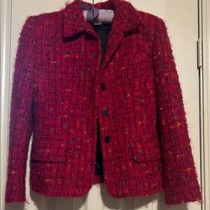 Jones New York Red Tweed Women's Blazer